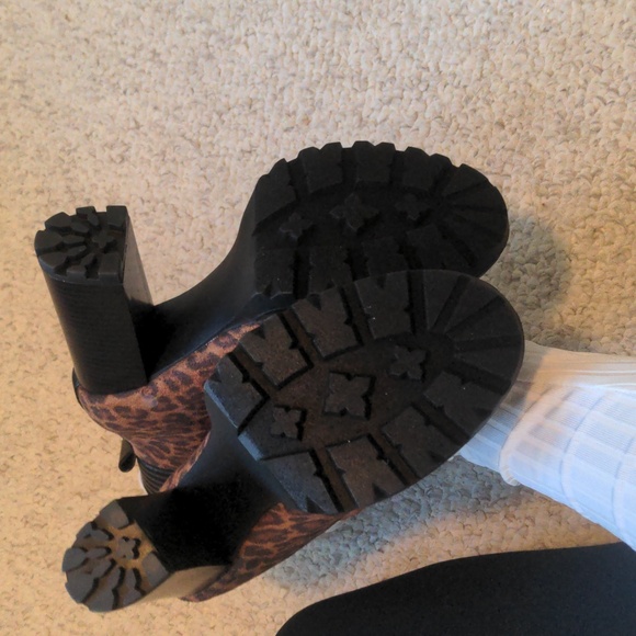 JustFab Shandee Lace-Up Booties for Women - High Heeled Combat Boots, Fa… - Picture 9 of 9